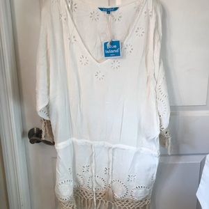 Blue Island Eyelet Coverup